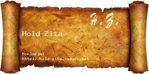 Hold Zita névjegykártya