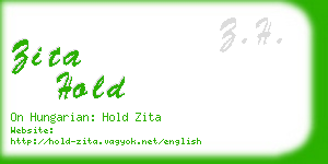 zita hold business card